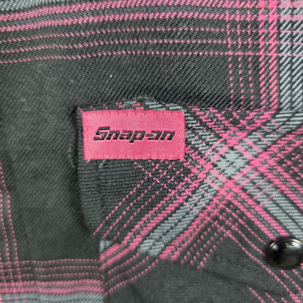 Dixxon Snap-On Tools Flannel Breast Cancer Awareness Men's Shirt Size M - Picture 4 of 12